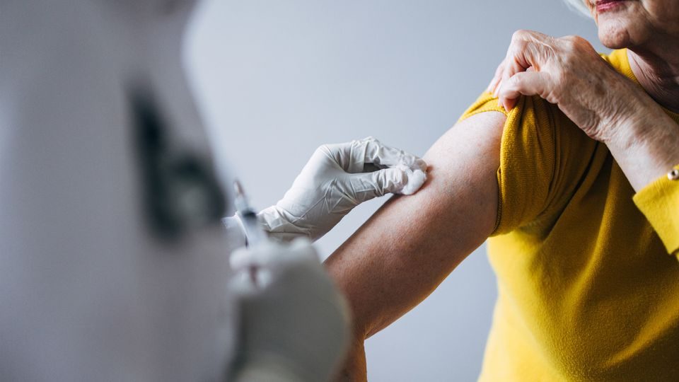 Patient receiving a vaccination